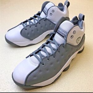 Nike Air Jordan Jumpman Team II Gray White Sneakers